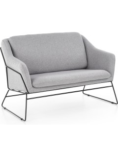 Canapé design gris et pieds...