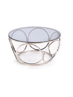 Table basse ronde verre...