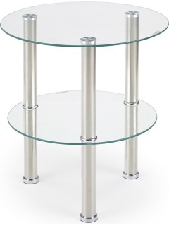 Table basse ronde verre et...