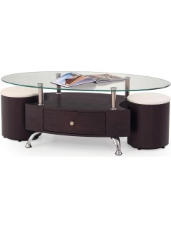 Table basse verre et marron...