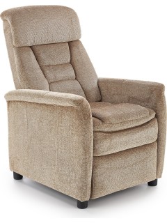 Fauteuil relax tissu beige...