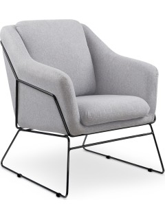 Fauteuil gris H81 cm BALA...