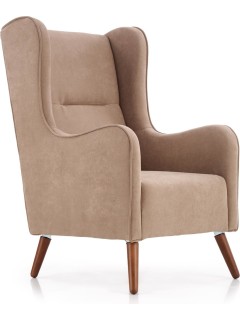 Fauteuil beige et pieds...