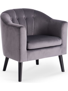 Fauteuil velours gris H75...