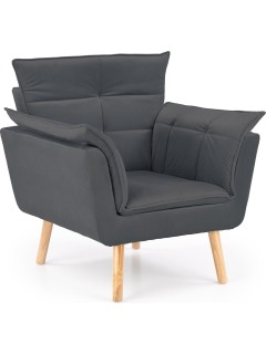 Fauteuil tissu gris et...