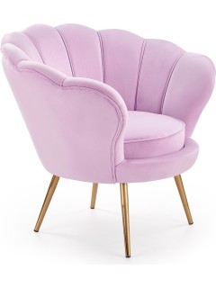 Fauteuil velours violet et...
