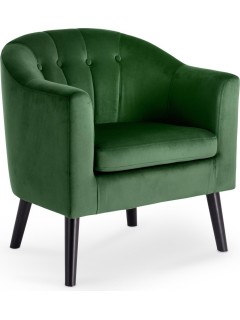 Fauteuil velours vert H75...