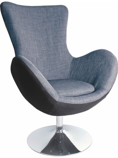 Fauteuil gris H95 cm HERIBERTO