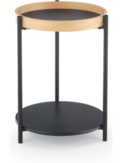 Table basse ronde noire et...