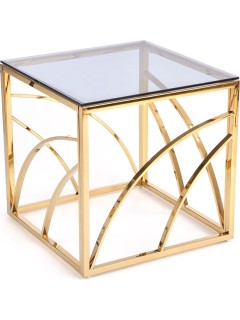 Table basse design doré et...