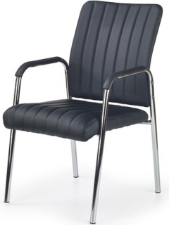 Fauteuil eco-cuir noir H92...