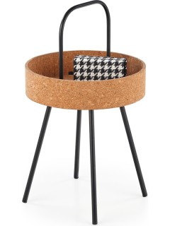 Table basse ronde marron et...