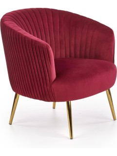 Fauteuil rouge et pieds...