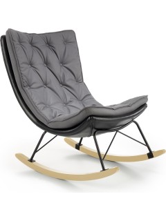 Fauteuil à bascule gris et...