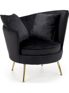 Fauteuil velours noir et...