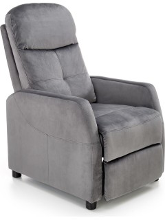 Fauteuil relax velours gris...