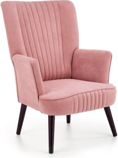 Fauteuil velours rose et...