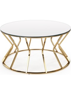 Table basse ronde verre et...