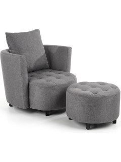 Fauteuil tissu gris avec...