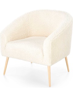 Fauteuil mouton crème et...