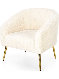 Fauteuil mouton crème et...