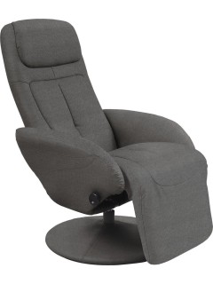Fauteuil relax tissu gris...