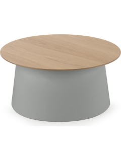 Table basse ronde grise et...