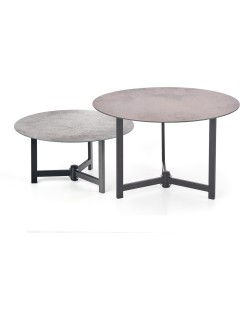 Tables gigognes marron et...