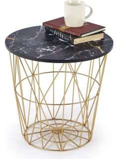 Table basse marbre noir et...