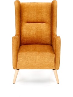 Fauteuil tissu jaune et...