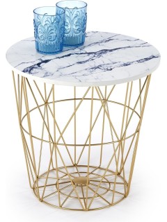 Table basse marbre blanc et...