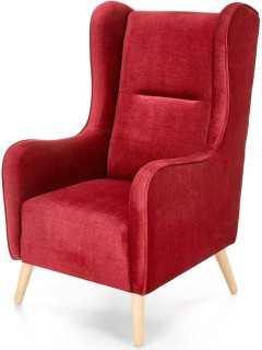 Fauteuil tissu rouge et...
