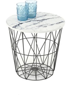 Table basse marbre blanc et...