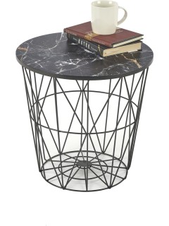 Table basse marbre noir H41...