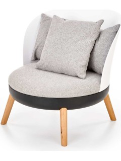 Fauteuil tissu gris - noir...