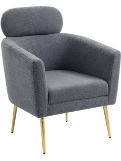 Fauteuil tissu mouton gris...