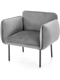 Fauteuil velours gris et...