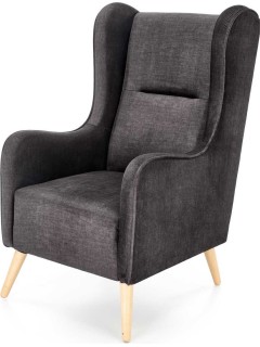 Fauteuil tissu gris - noir...