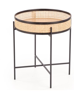 Bout de canapé rond rotin...