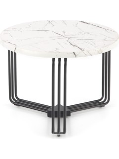 Bout de canapé marbre blanc...