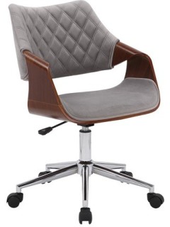 Chaise de bureau tissu gris...