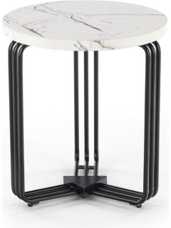 Bout de canapé marbre blanc...