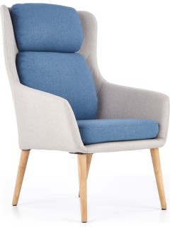 Fauteuil bleu - gris et...