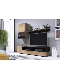 Meuble TV design bois et...