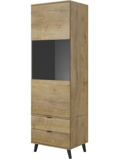 Vitrine industriel bois et...