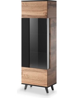 Vitrine design bois et noir...