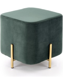 Pouf design vert et doré...