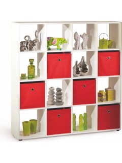 Bibliothèque design rouge...