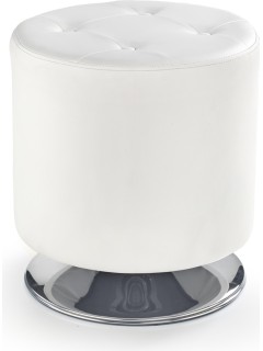 Pouf design blanc H42 cm ABEL