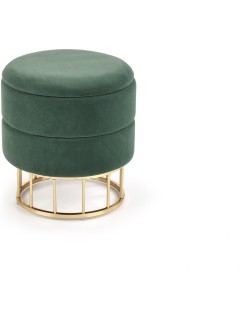 Pouf design métal vert et...